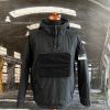 STONE ISLAND COTTON NYLON POPLIN INSULATED TACTICAL ANORAK
