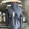 C.P. COMPANY GARMENT DYED EMERIZED GABARDINE LENS UTILITY HOODIE