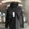 C.P. COMPANY GARMENT DYED EMERIZED GABARDINE LENS UTILITY HOODIE