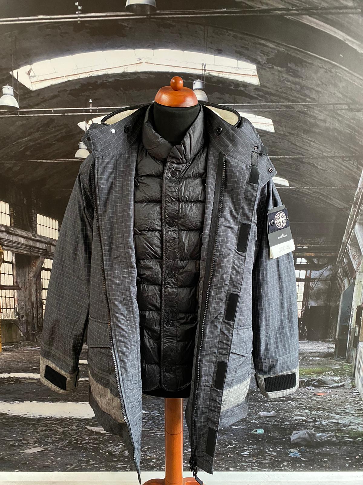 STONE ISLAND REFLECTIVE RIPSTOP CHINE WITH DETACHABLE LINING JACKET X Clothing