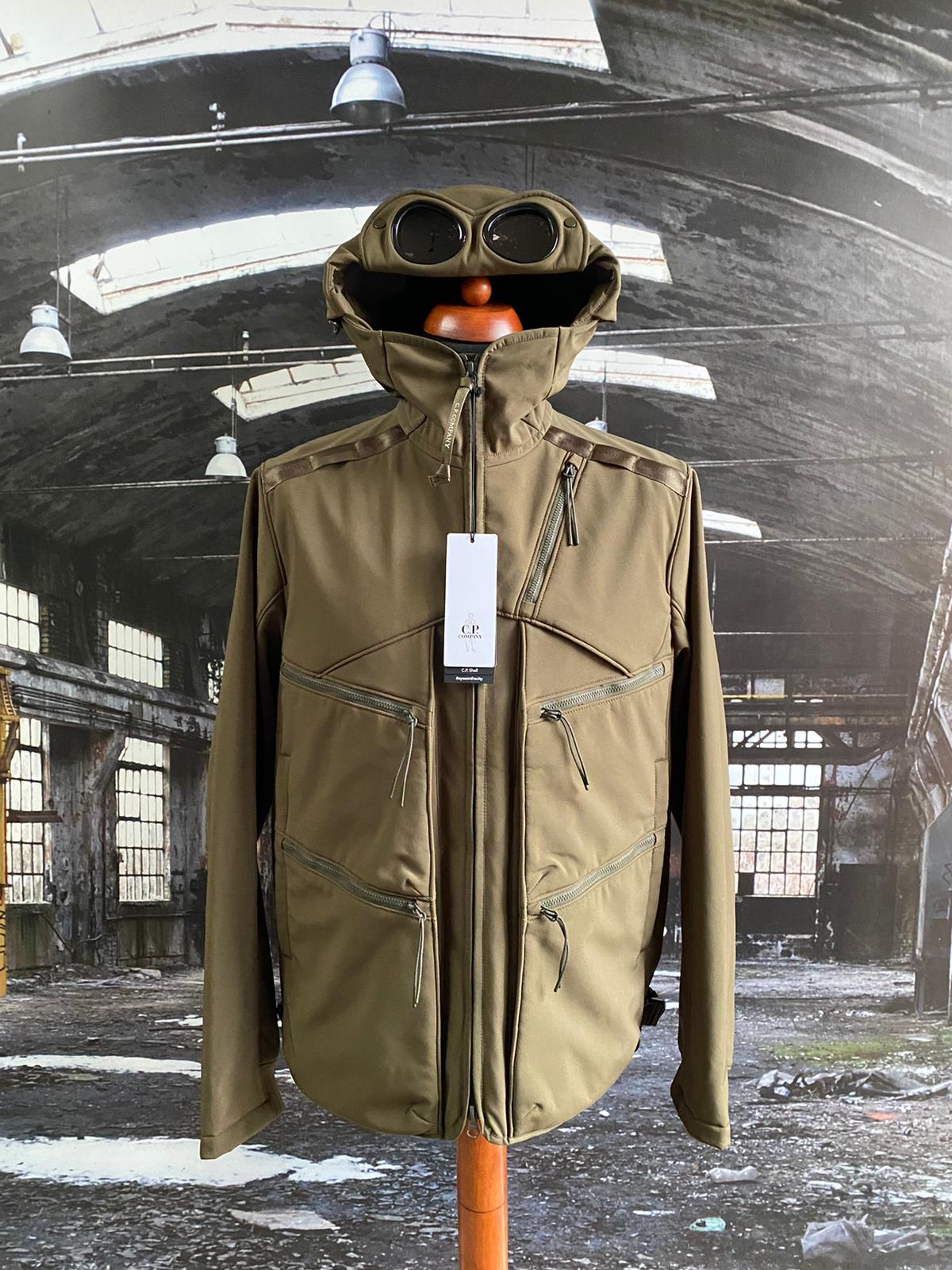 C.P. COMPANY SHELL GOGGLE HOOD UTILITY JACKET - X Clothing