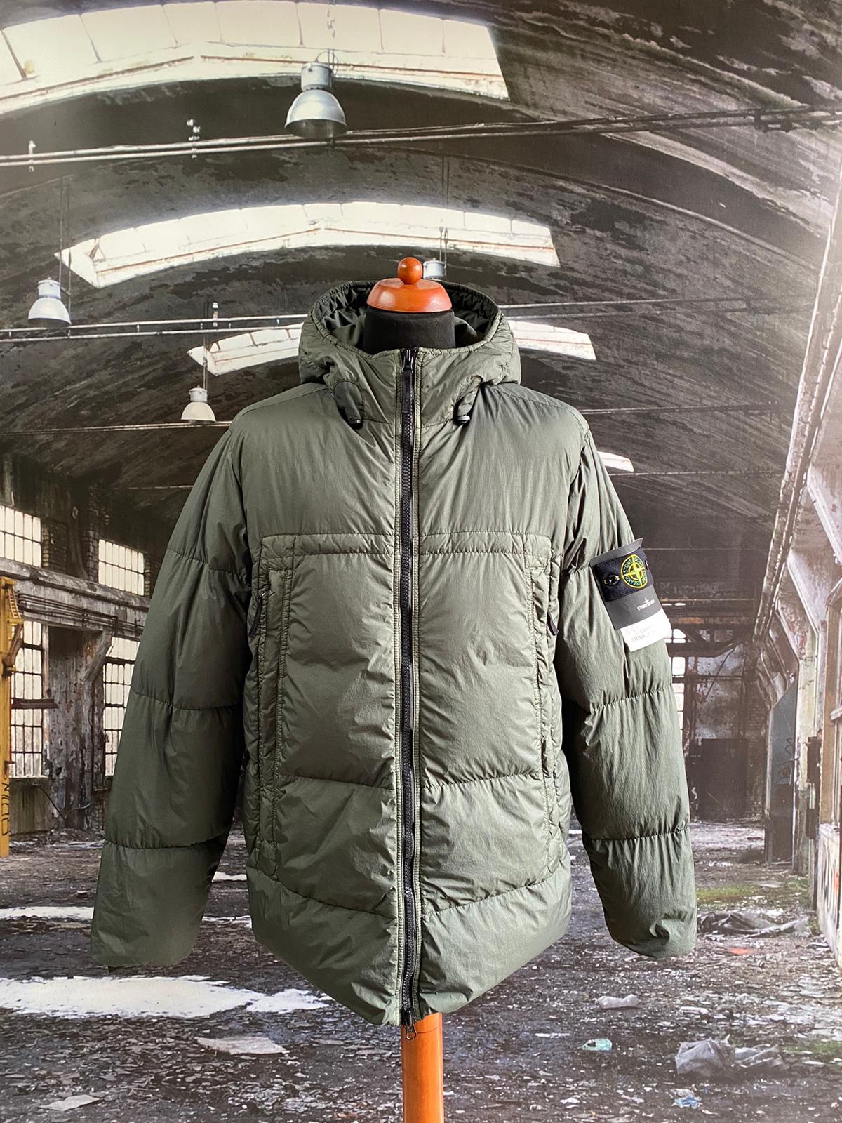 STONE ISLAND GARMENT DYED CRINKLE REPS NY DOWN JACKET - X Clothing