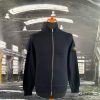 STONE ISLAND FULL ZIP WOOL SWEATSHIRT