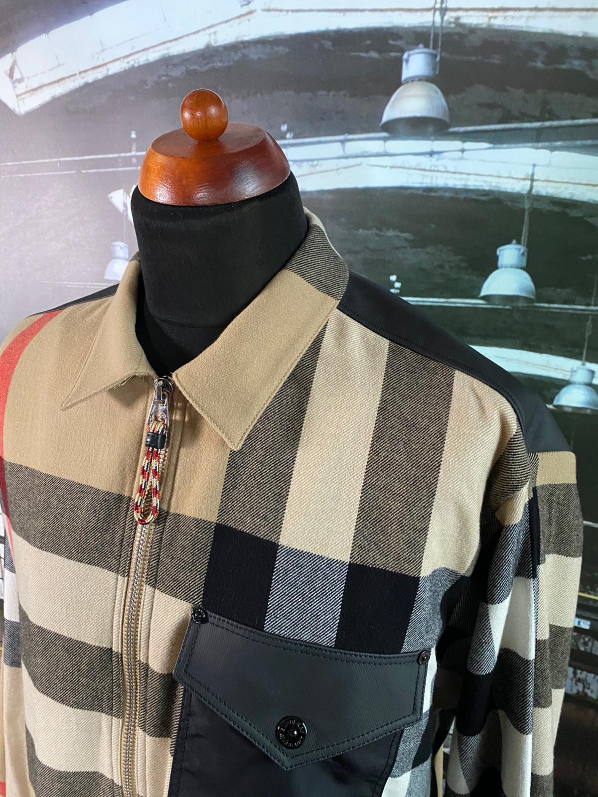 check overshirt coat