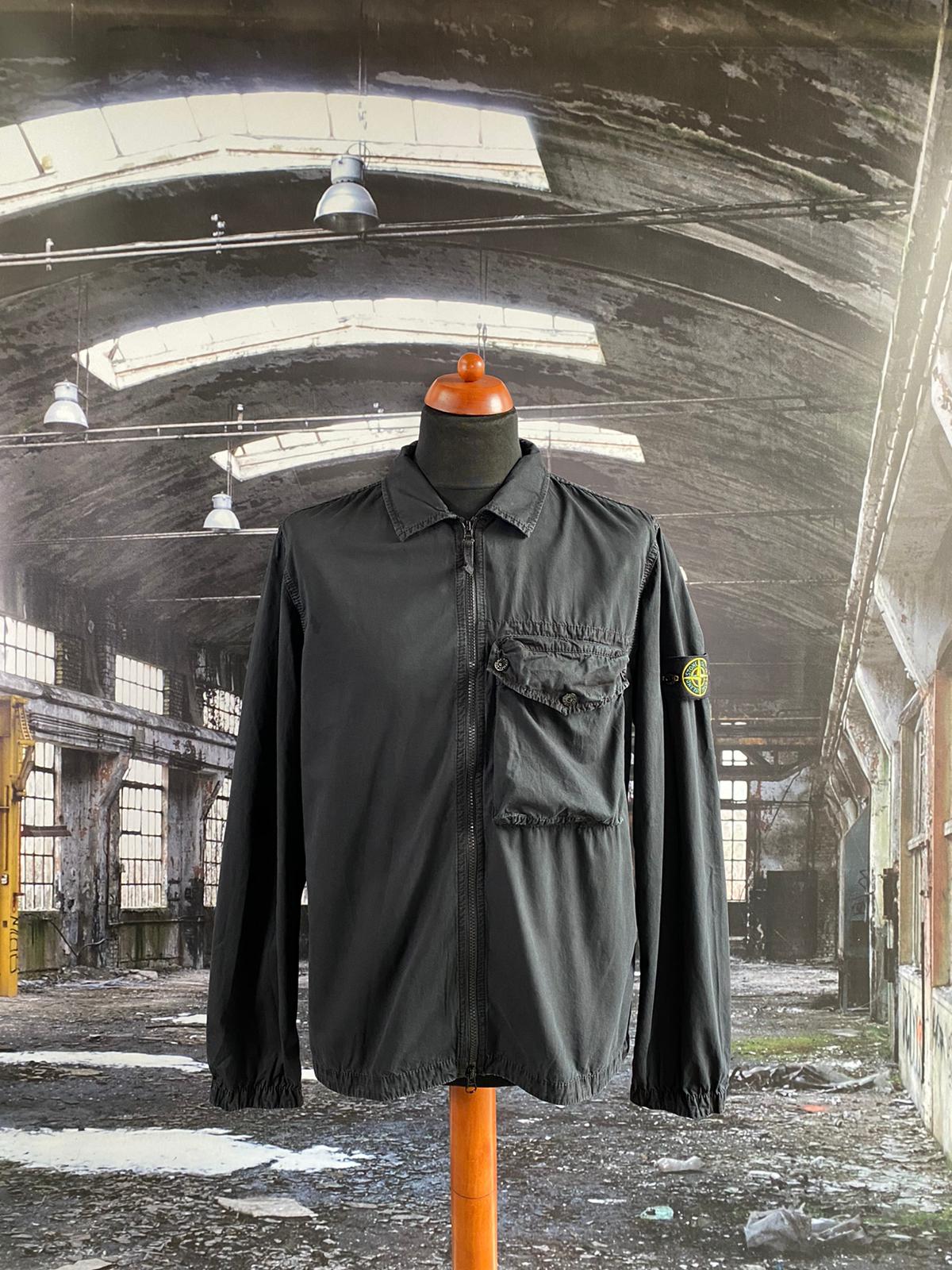 STONE  ZIP OVERSHIRT Lサイズ Sandbanks Gabardine Zip Overshirt - Stone