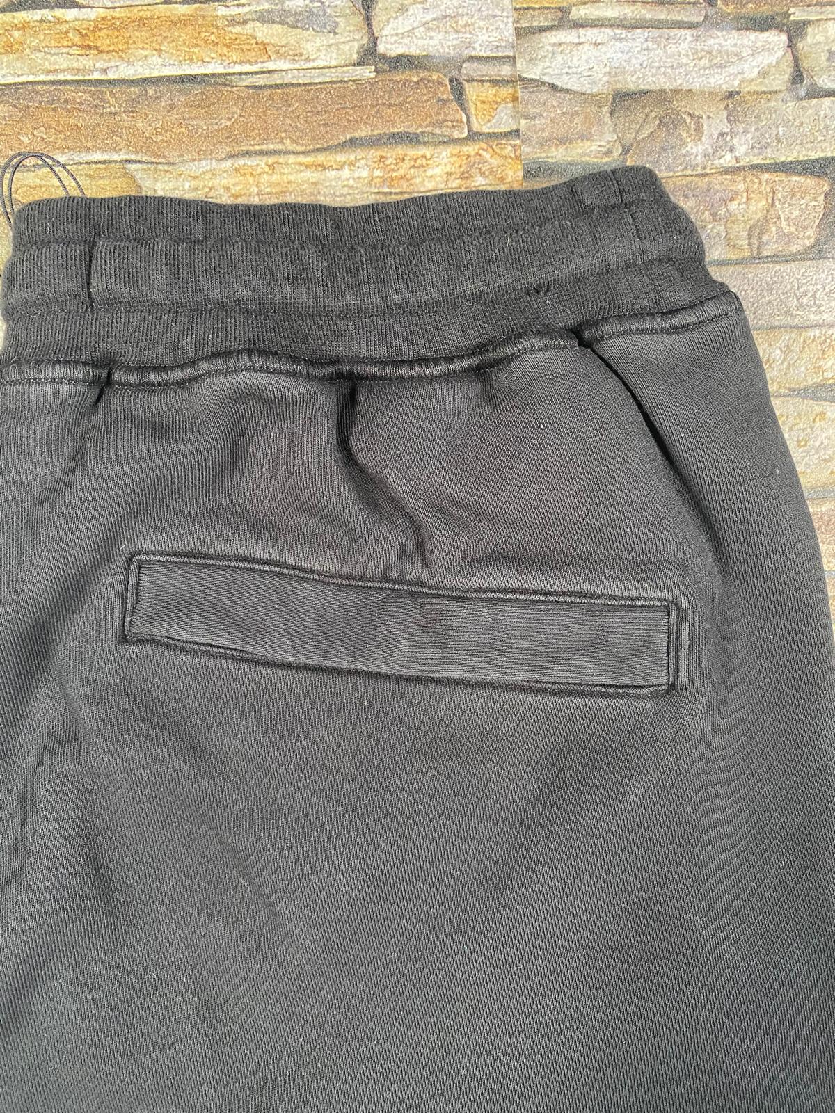 stone island fleece shorts black