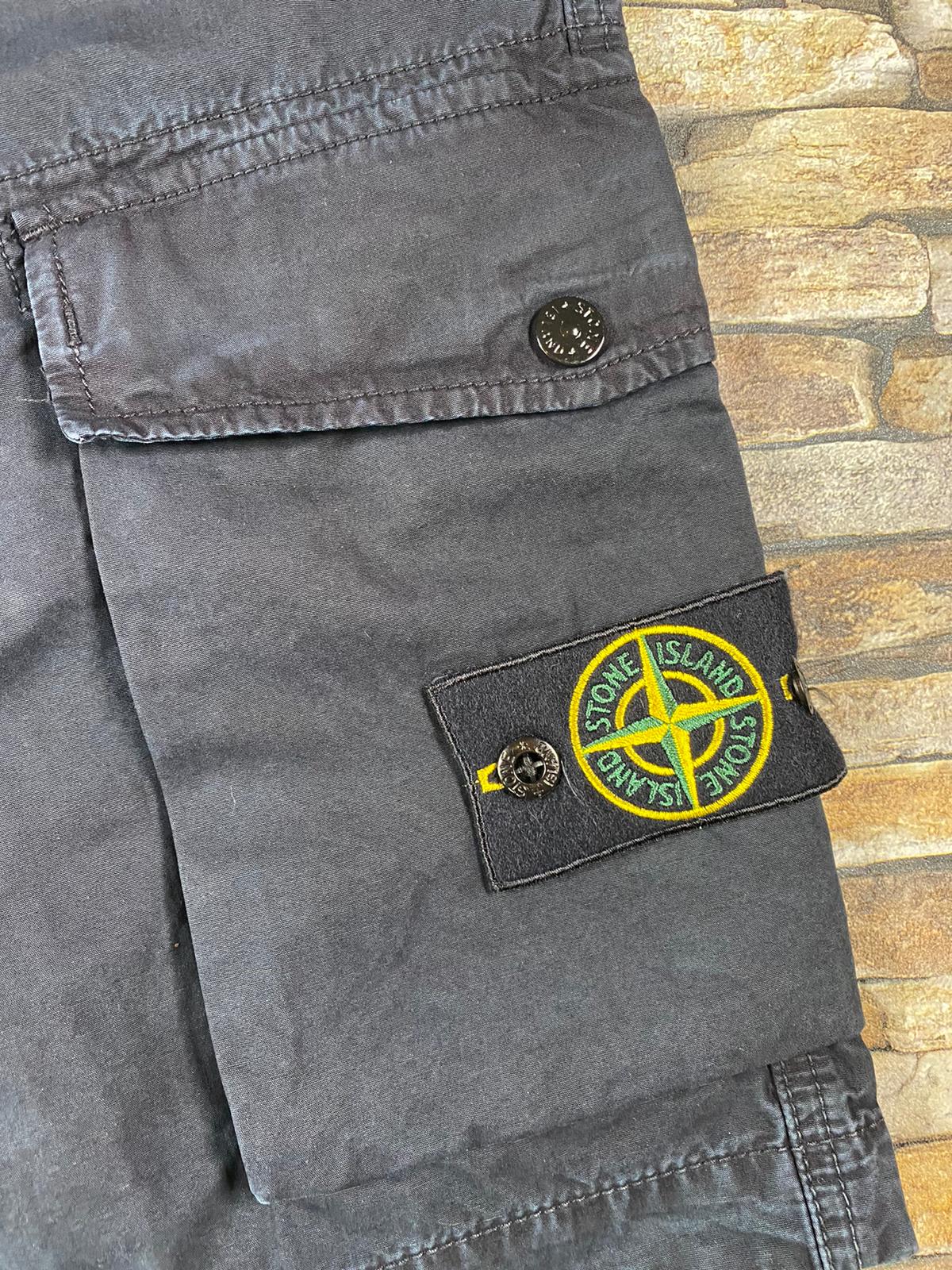 stone island fleece shorts black