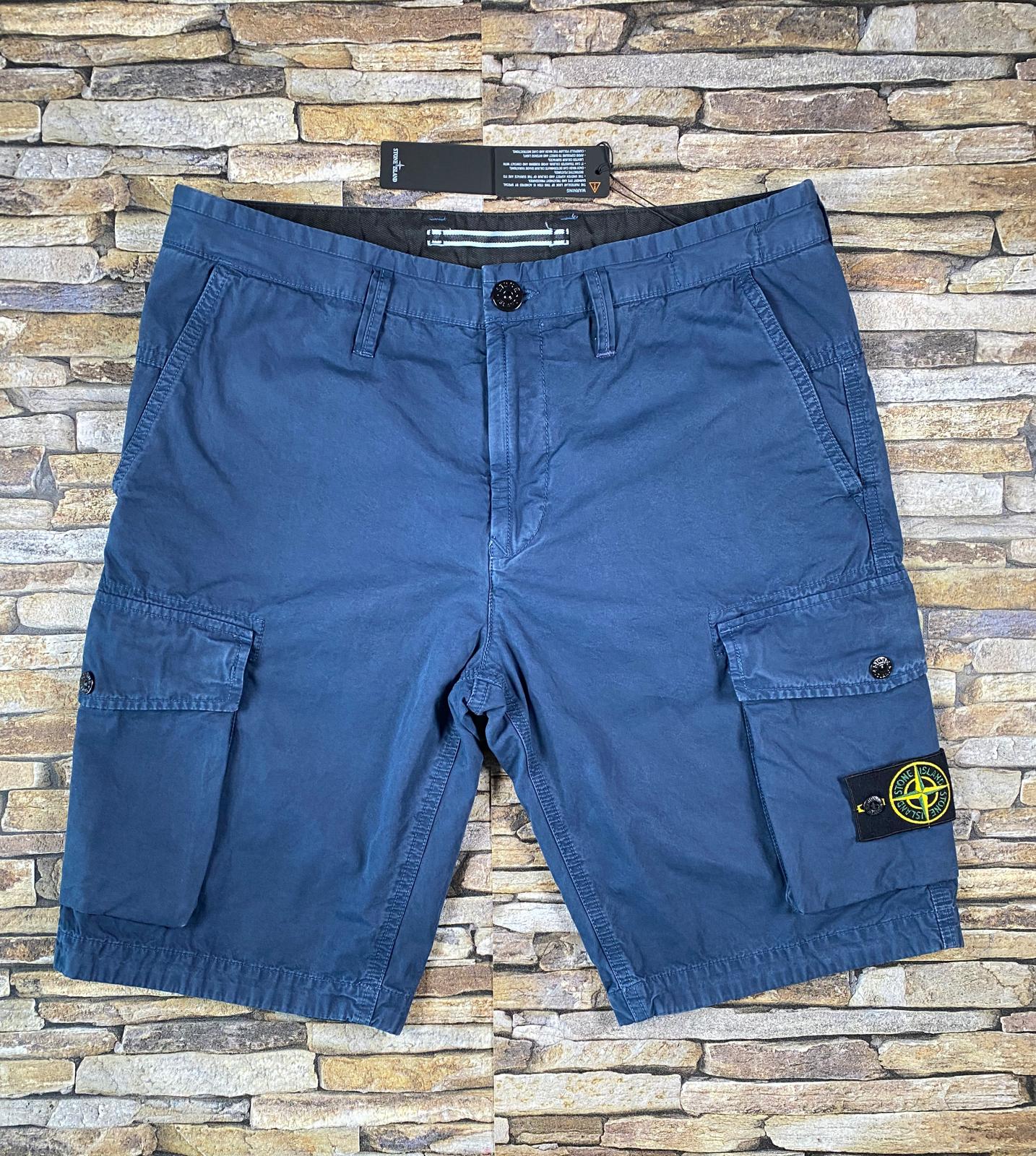 stone island fleece shorts black