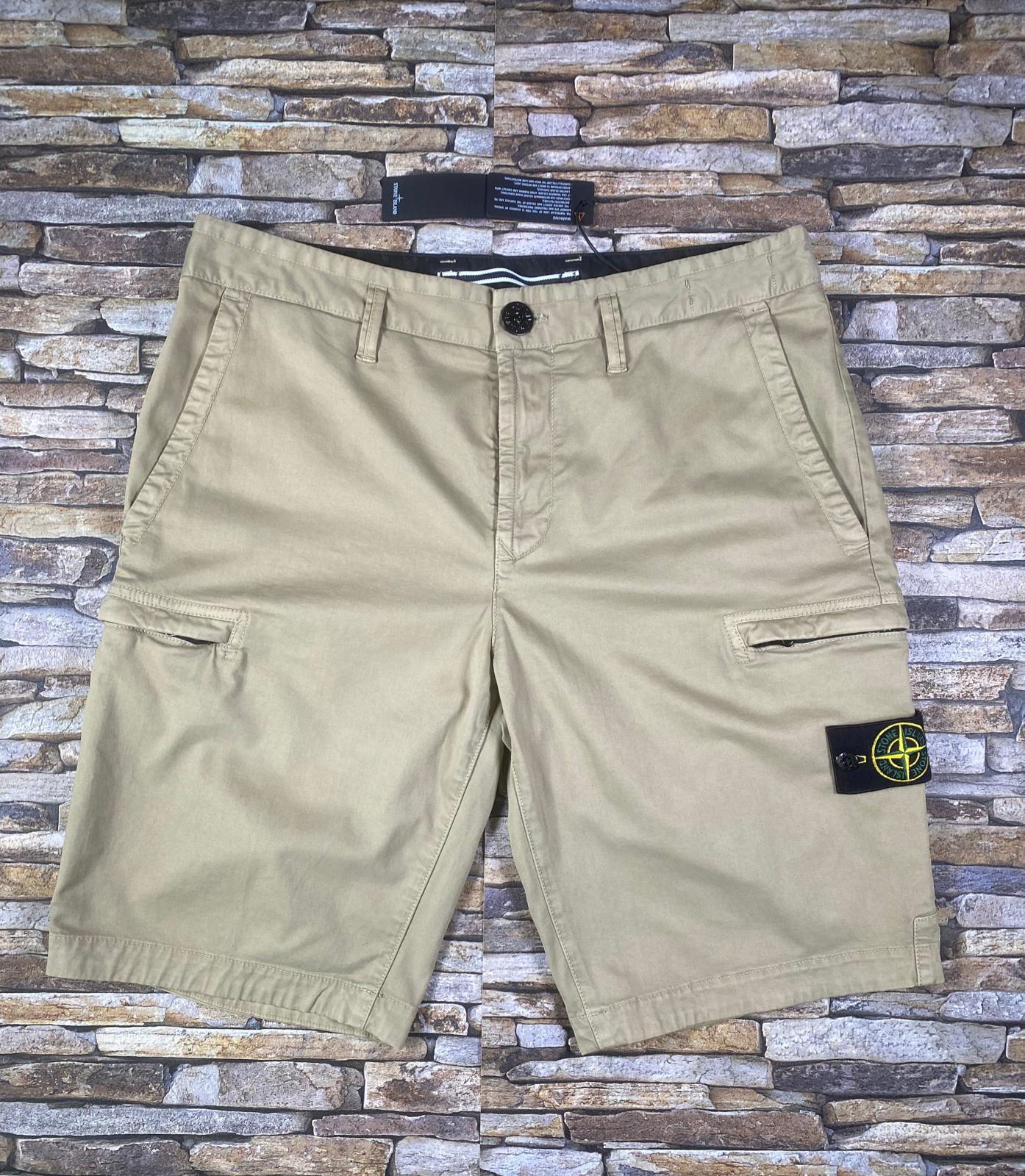 stone island cotton cargo shorts