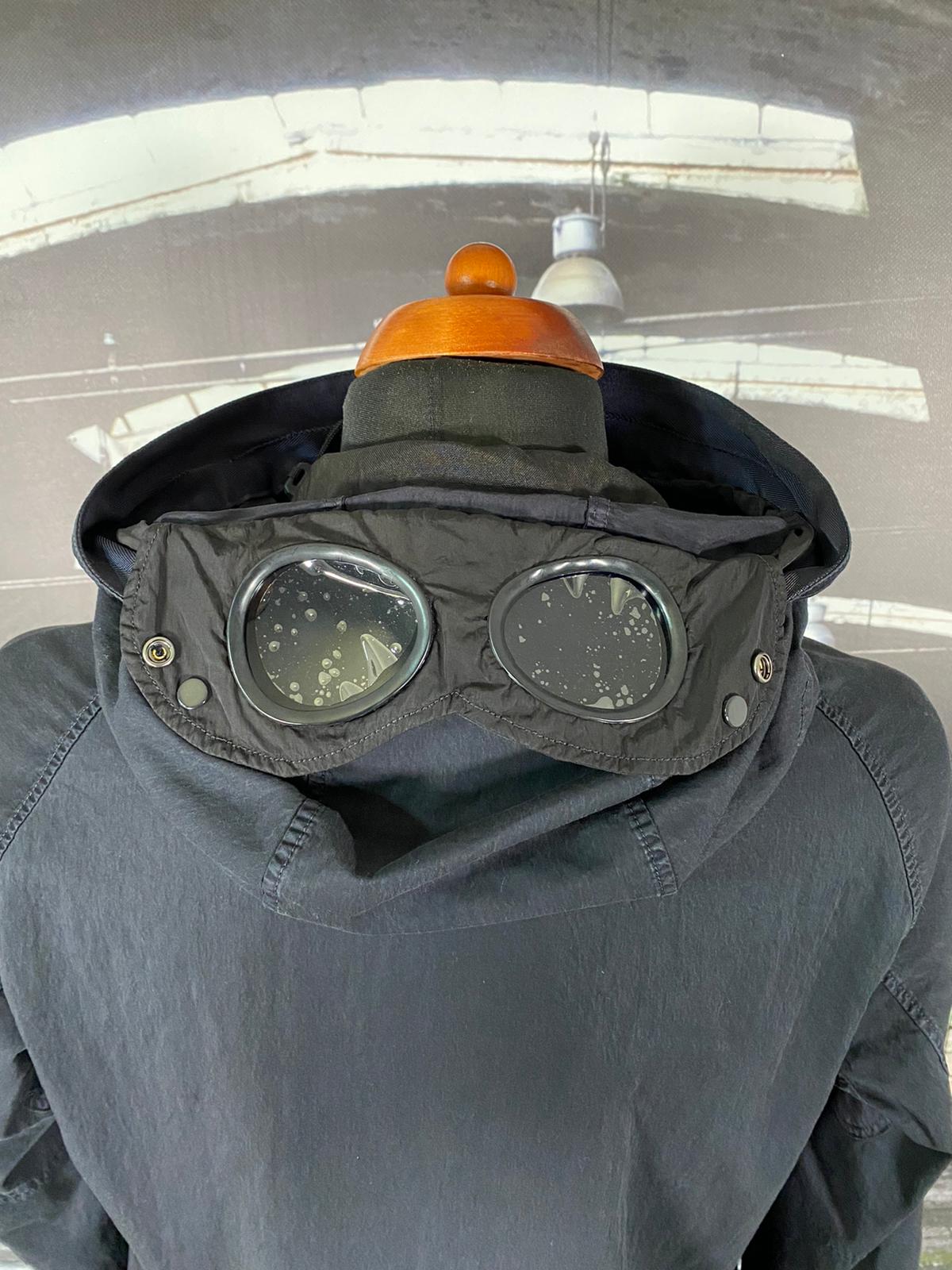 C.P. COMPANY RASO HOODED GARMENT DYED GOGGLE JACKET - X Clothing