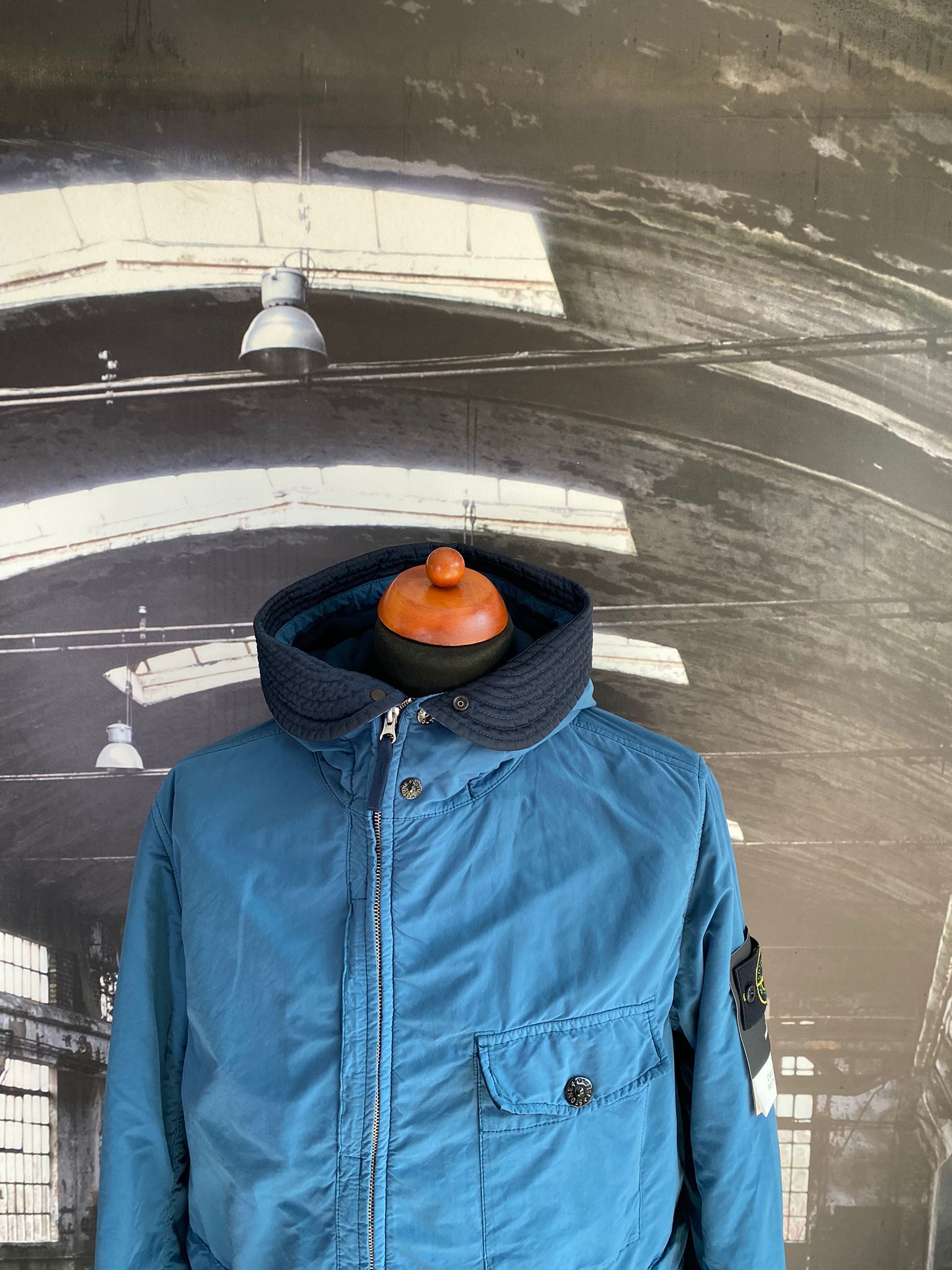 stone island david tela light tc jacket in coral