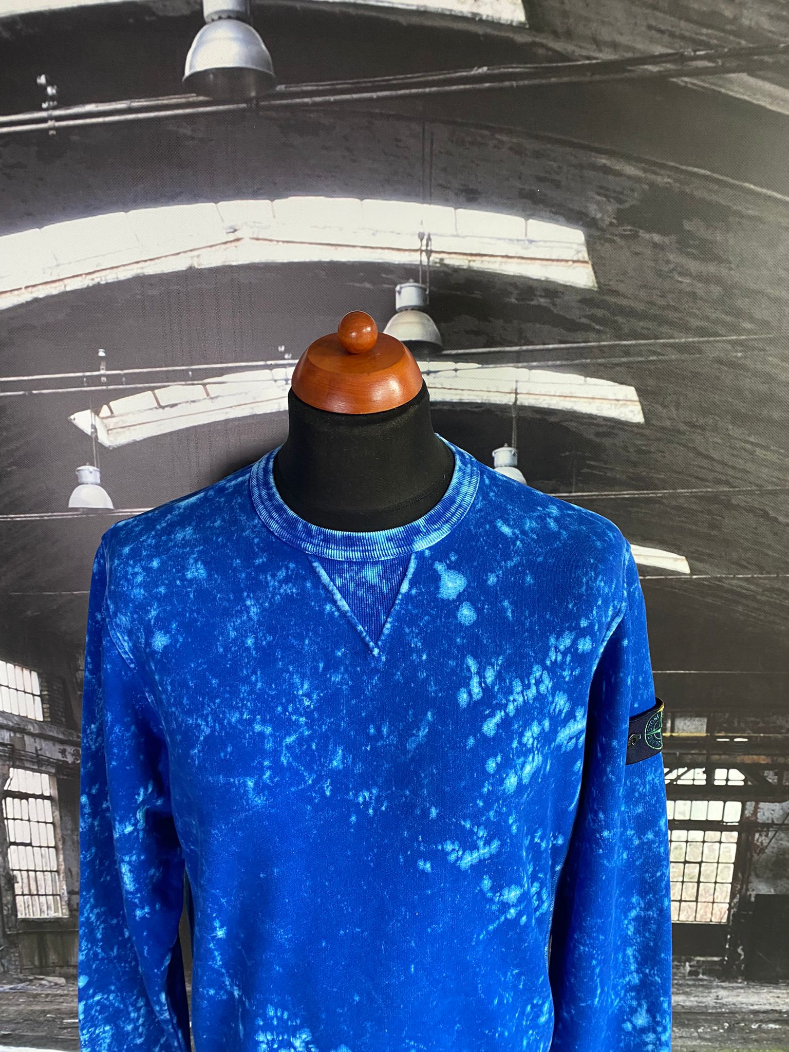 STONE ISLAND COTTON FLEECE + OFF -DYE OVD TREATMENT - X Clothing