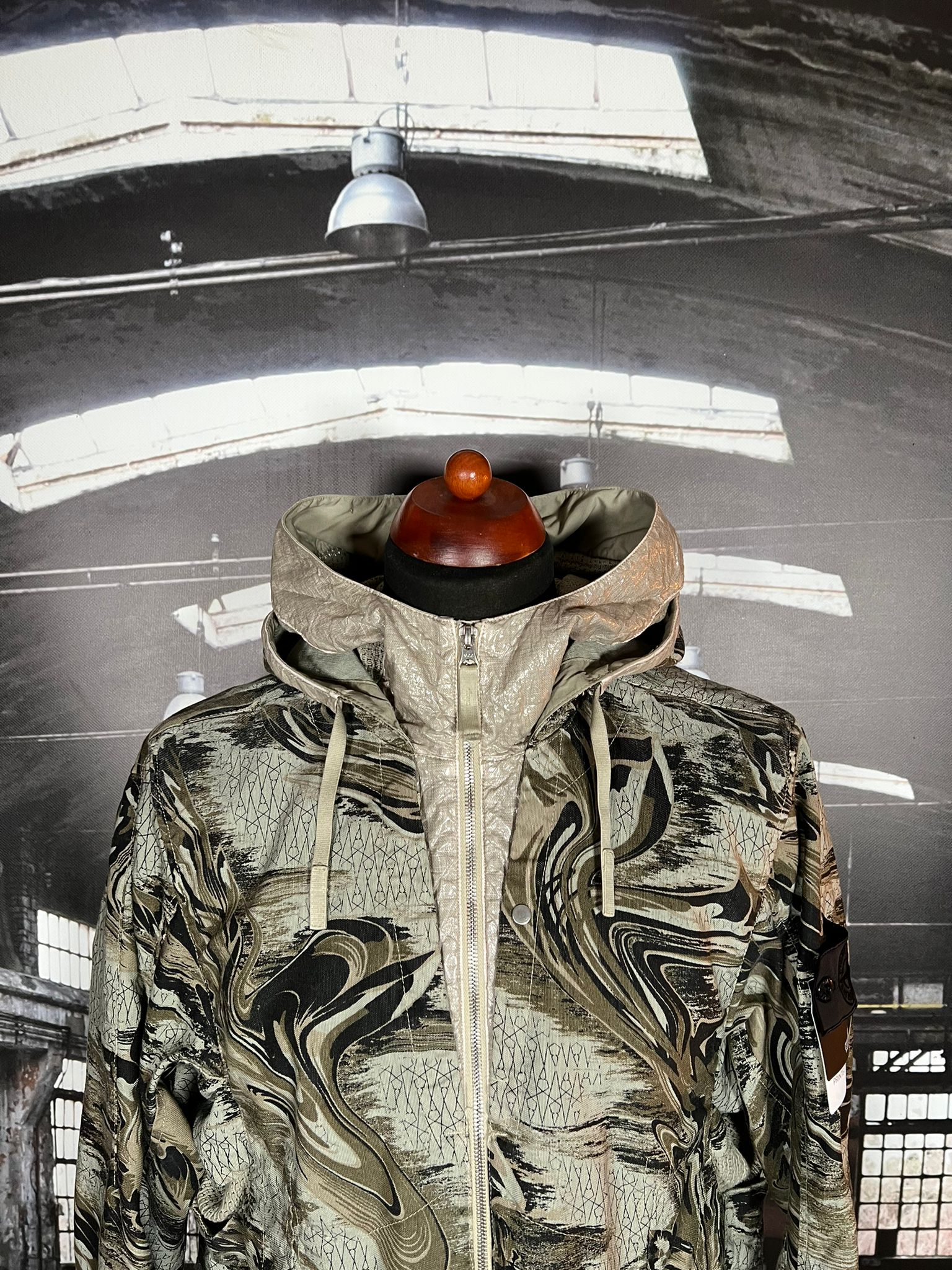 STONE ISLAND SHADOW PROJECT PRINTED LINEN CORDURA-TC JACKET - X 