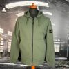 STONE ISLAND COTTON FLEECE GARMENT DYED FULL ZIP SWEATSHIRT