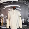 STONE ISLAND LAMBSWOOL QUARTER ZIP SWEATSHIRT