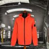 STONE ISLAND COTTON FLEECE GARMENT DYED FULL ZIP SWEATSHIRT