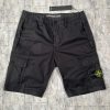 STONE ISLAND BRUSHED COTTON CANVAS_​GARMENT DYED 'OLD' EFFEC SHORTS
