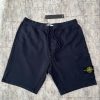 STONE ISLAND COTTON FLEECE GARMENT DYED SHORTS