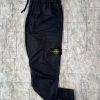 STONE ISLAND STRETCH COTTON TELA 'PARACADUTE' GARMENT DYED TROUSERS