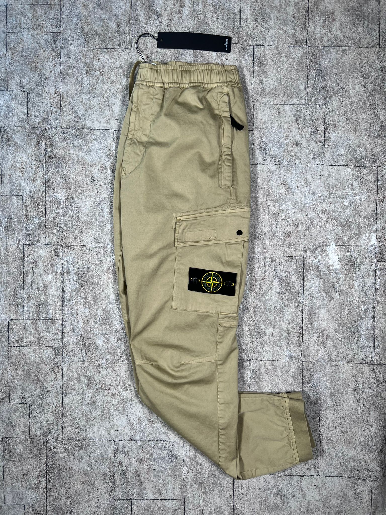 Stone Island Parachute Side Pocket Cargo Trousers Powder Blue