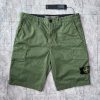 STONE ISLAND STRETCH BROKEN TWILL_GARMENT DYED OLD EFFECT SHORTS