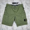 STONE ISLAND BRUSHED COTTON CANVAS_GARMENT DYED OLD EFFECT SHORTS