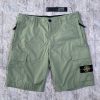 STONE ISLAND STRETCH COTTON CANVAS CARGO BERMUDA