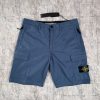 STONE ISLAND STRETCH COTTON CANVAS CARGO BERMUDA
