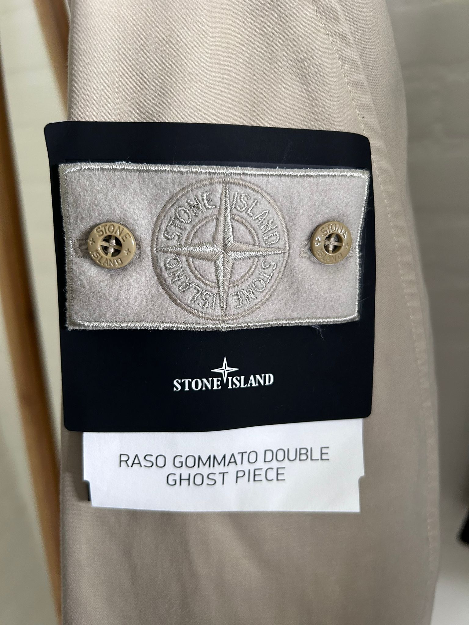 STONE ISLAND RASO GOMMATO DOUBLE GHOST PIECE HOODED JACKET