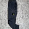 STONE ISLAND STRETCH COTTON TELA 'PARACADUTE' GARMENT DYED TROUSERS