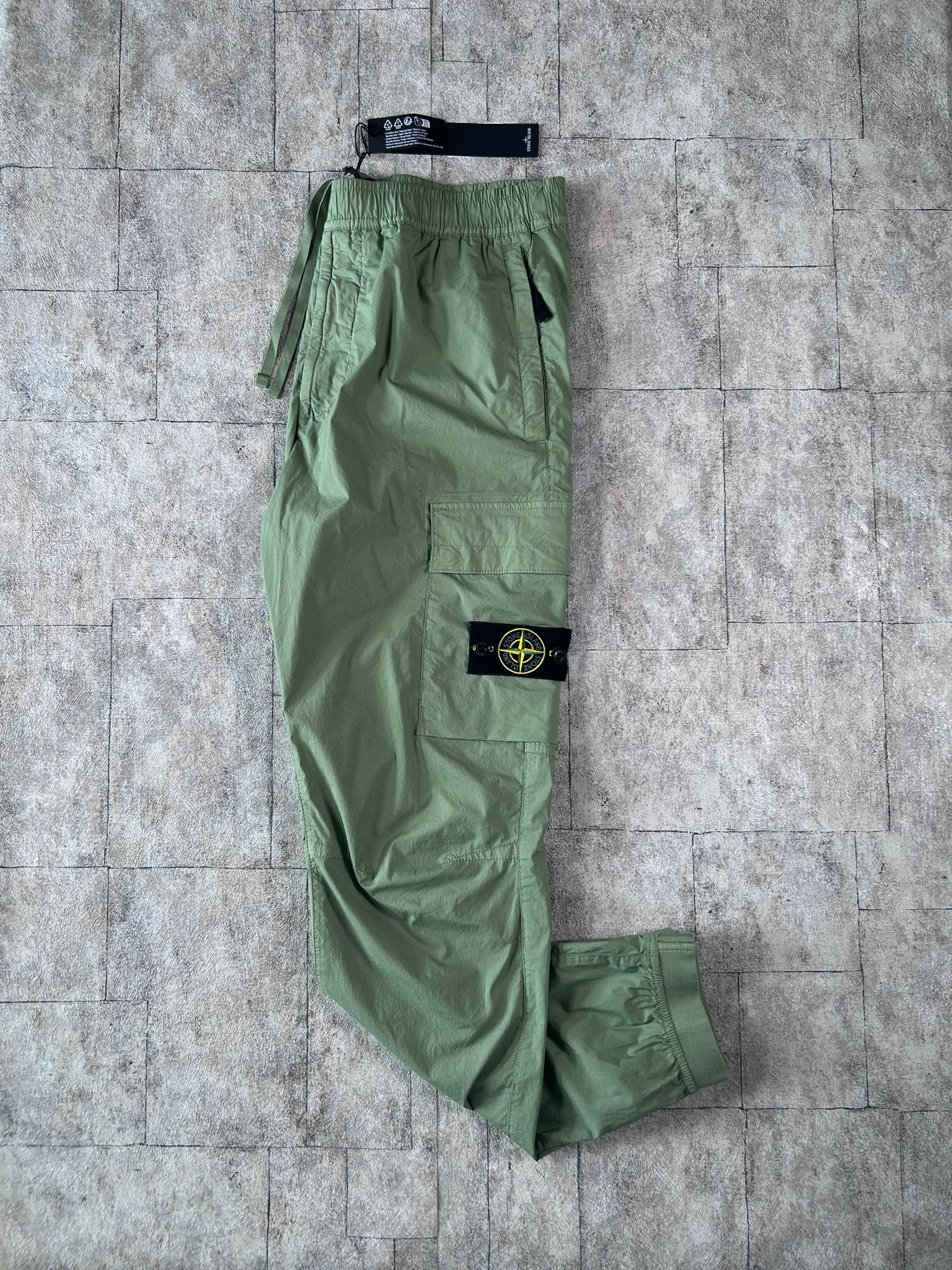 STONE ISLAND CARGO STRETCH COTTON TELA TROUSERS - X Clothing