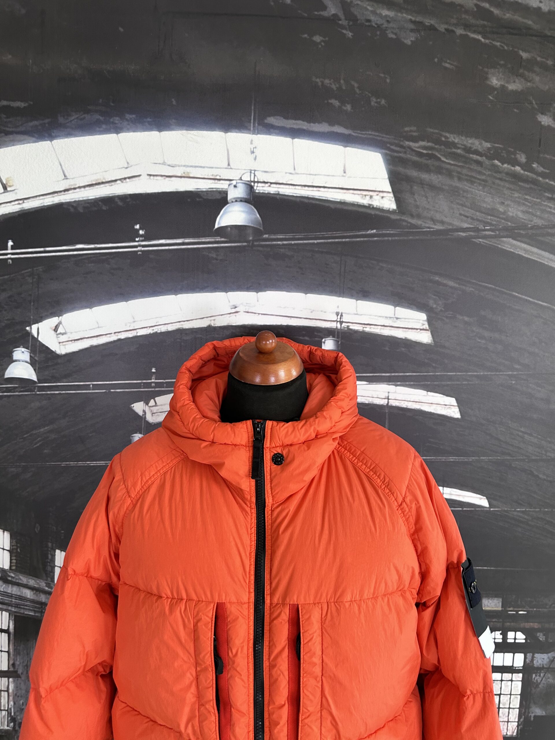 STONE ISLAND GARMENT DYED CRINKLE REPS R-NY DOWN JACKET - X Clothing