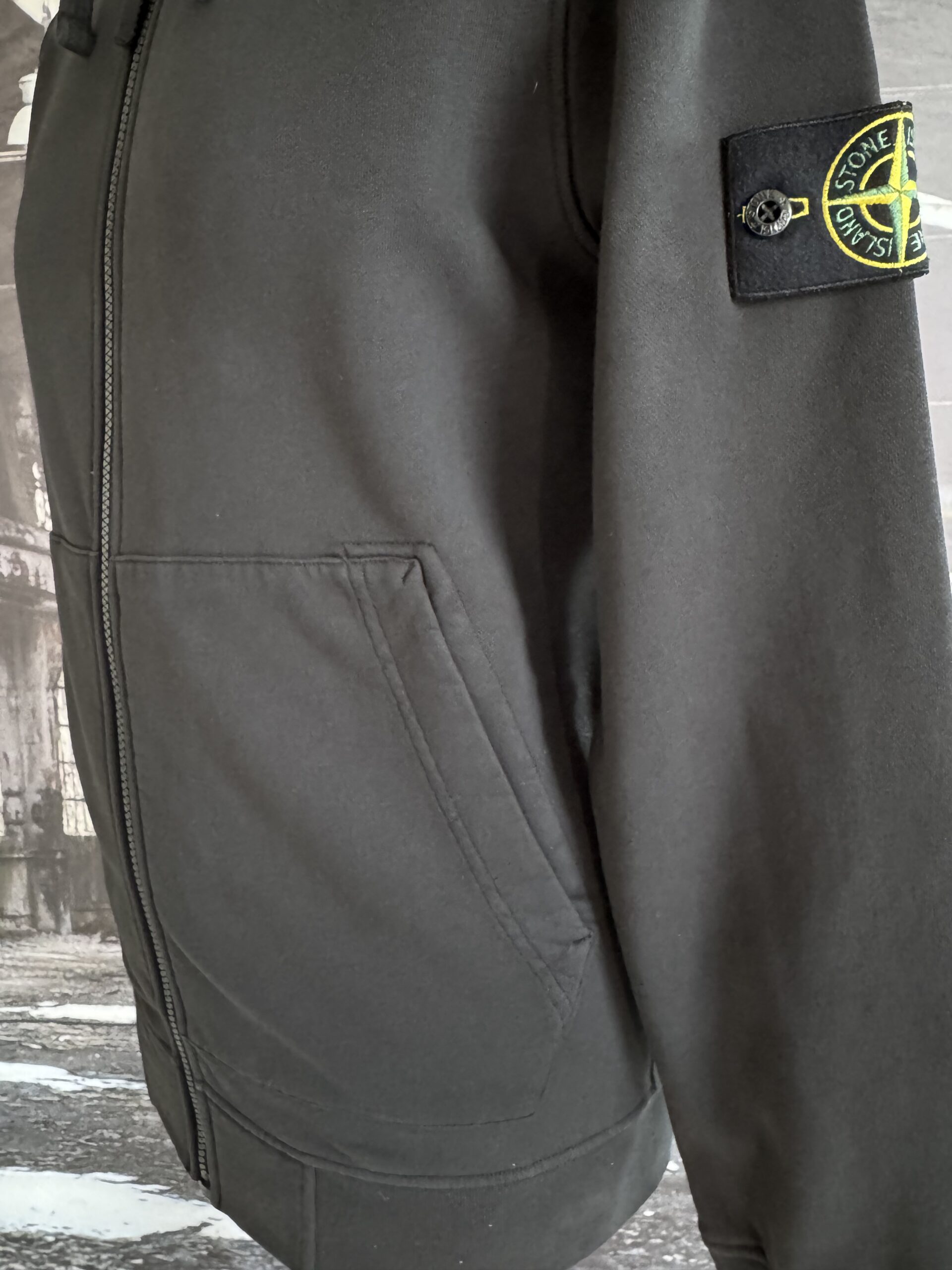 STONE ISLAND FULL ZIP HOODED SWEATSHIRT - X Clothing