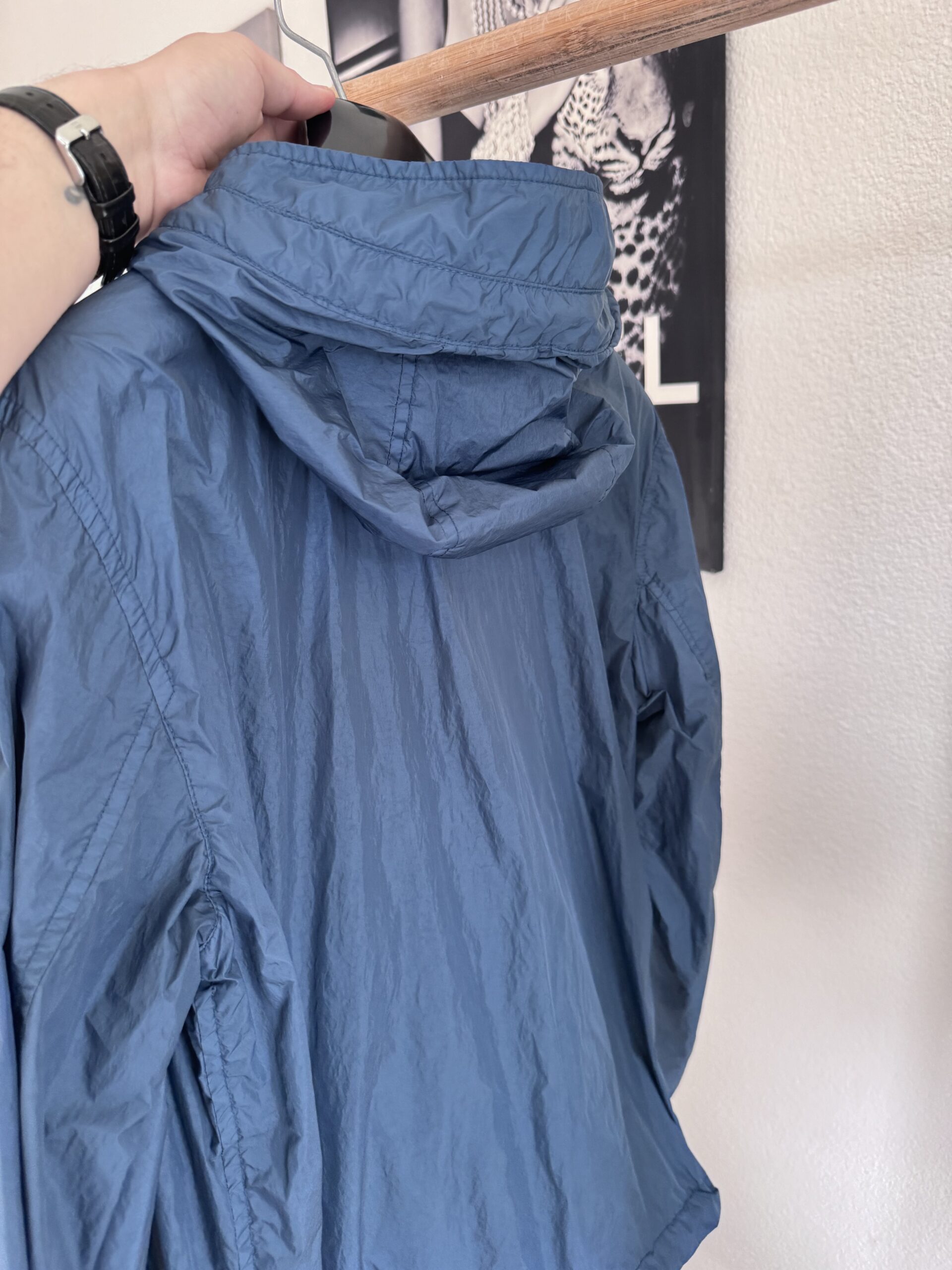 STONE ISLAND GARMENT DYED CRINKLE REPS HOODED JACKET - X Clothing