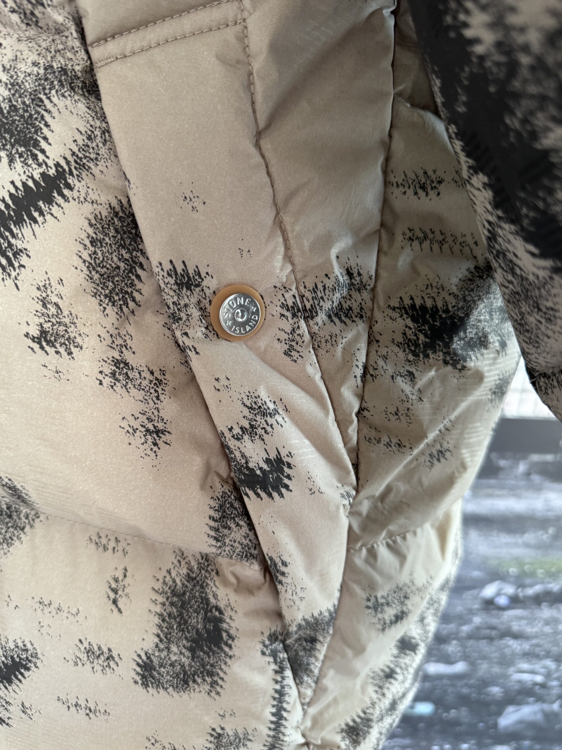 STONE ISLAND ICE JACKET EARTH MAPPING CAMOUFLAGE DOWN JACKET - X 