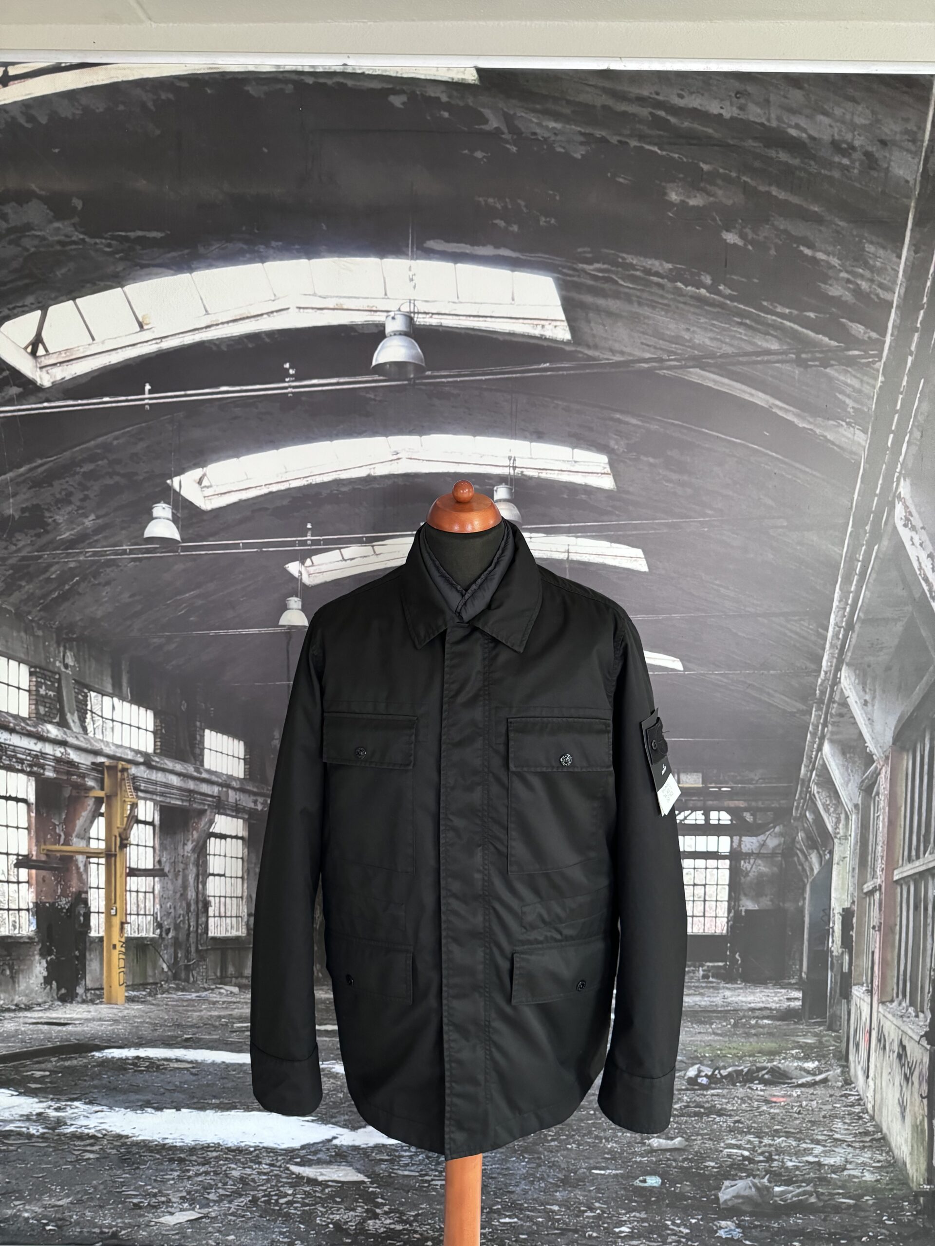 STONE ISLAND PERFORMANCE TWILL WOOL-TC GHOST PIECE JACKET - X Clothing