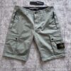 STONE ISLAND BRUSHED ORGANIC COTTON CANVAS 'OLD' EFFECT SHORTS