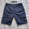 STONE ISLAND BRUSHED ORGANIC COTTON CANVAS 'OLD' EFFECT SHORTS