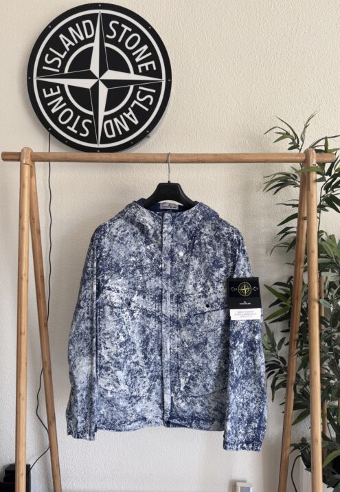 STONE ISLAND WHITE PIGMENT ON TELA 'PARACADUTE' STRETCH-TC