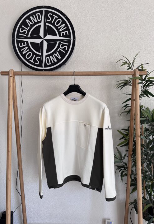 STONE ISLAMD COTTON FLEECE POCKET SWEATSHIRT
