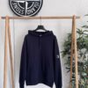 C.P. COMPANY DIAGONAL RAISED FLEECE HOODED LENS SWEATSHIRT