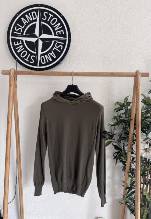 STONE ISLAND NYLON HOODED KNIT
