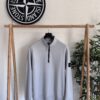 STONE ISLAND ORGANIC COTTON HALF ZIP SWEATSHIRT