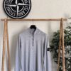 STONE ISLAND KNITTED HALF ZIP SWEATSHIRT