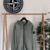 STONE ISLAND ORGANIC COTTON FULL ZIP HOODED SWEATSHIRT