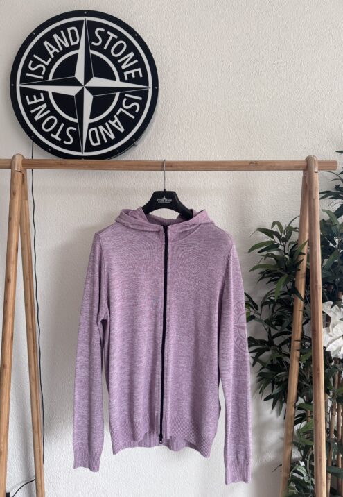 STONE ISLAND MOLED FULL ZIP HOODED COMPAS SWEATSHIRT