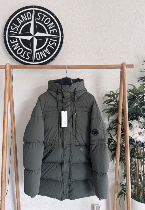 C.P. COMPANY NYCRA R LENS HOODED DOWN JACKET