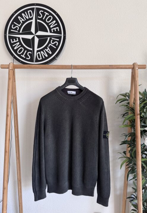 STONE ISLAND FISHERMAN'S RIB ORGANIC COTTON WITH TWO COLOUR SPRAY SWEATSHIRT