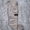 STONE ISLAND ORGANIC COTTON SATIN STRETCH CARGO TROUSERS