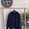 STONE ISLAND BRUSHED ORGANIC COTTON FLEECE FULL ZIP SWEATSHIRT